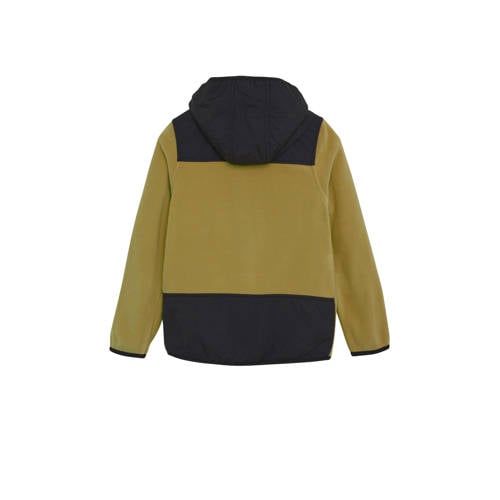 Color kids fleecevest geel zwart Outdoor vest Polyester Capuchon 116