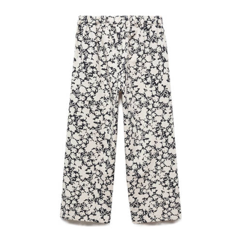 Mango Kids broek met all over print zwart Meisjes Katoen All over print 116