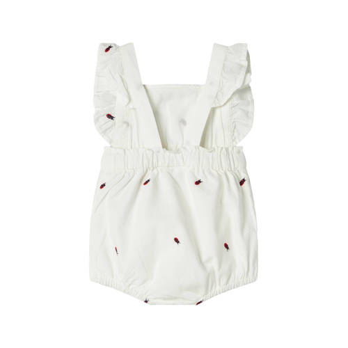 name it BABY boxpak NBFFERILLA met all over print en ruches ecru rood Meisjes Katoen Vierkante hals 62