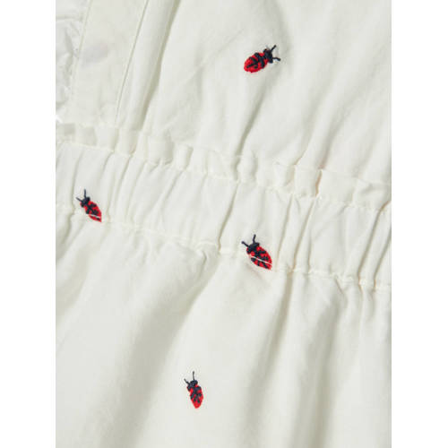 name it BABY boxpak NBFFERILLA met all over print en ruches ecru rood Meisjes Katoen Vierkante hals 62