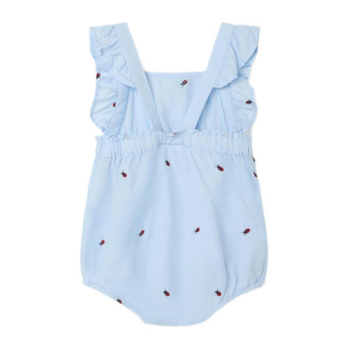 name it BABY boxpak NBFFERILLA met all over print en ruches Blauw Meisjes Katoen Vierkante hals 74