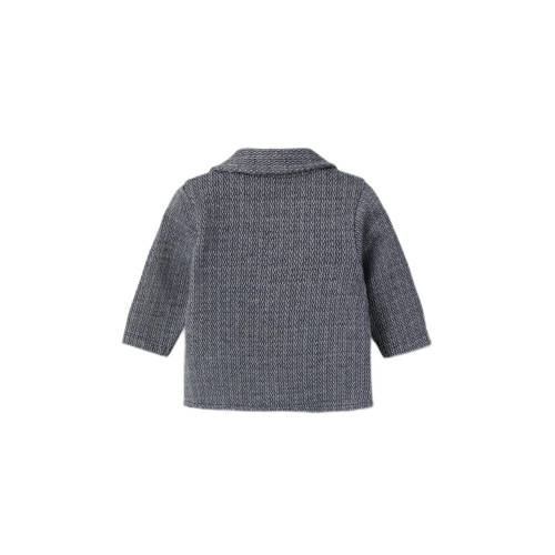 Name it BABY gemêleerd colbert NBMFORT donkerblauw Jongens Katoen Reverskraag 50