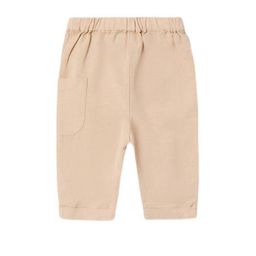 name it BABY broek NBMFAHER beige Jongens Viscose Effen 74