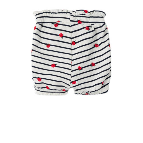 name it BABY regular fit casual short NBFFELIAS met all over print wit blauw rood Korte broek Meisjes Katoen 56