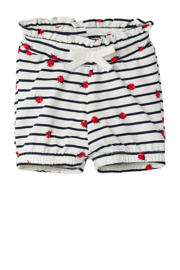 thumbnail: Wit, blauw en rode meisjes NAME IT BABY baby regular fit casual short van katoen met elastische tailleband