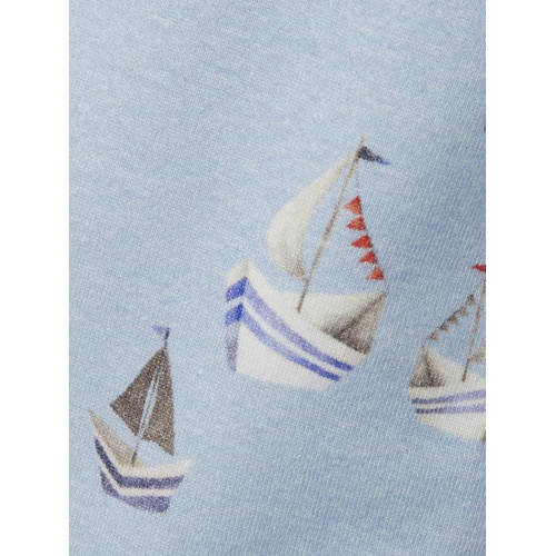 name it BABY T-shirt NBMFASON met all over print lichtblauw Jongens Katoen Ronde hals 56
