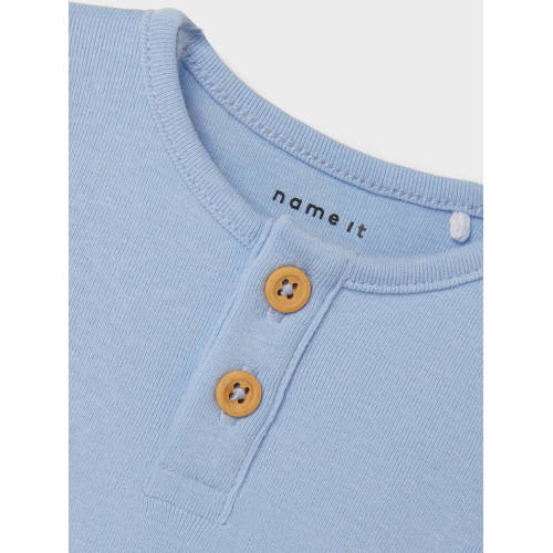 name it BABY romper NBMFANNO blauw Jongens Katoen Ronde hals Effen 62