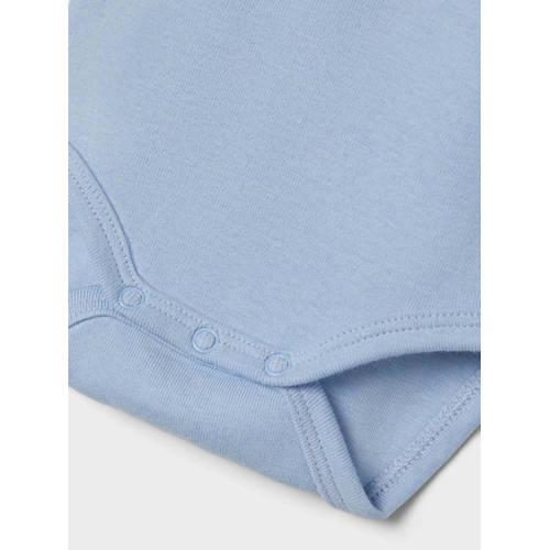 name it BABY romper NBMFANNO blauw Jongens Katoen Ronde hals Effen 62