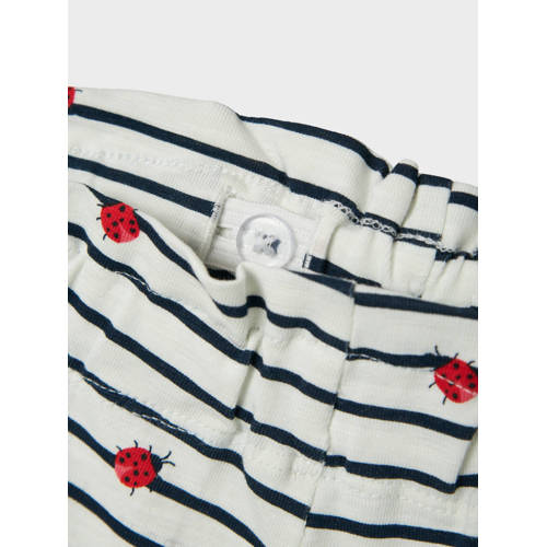 name it BABY regular fit broek NBFFELIAS met all over print wit blauw rood Meisjes Katoen 56
