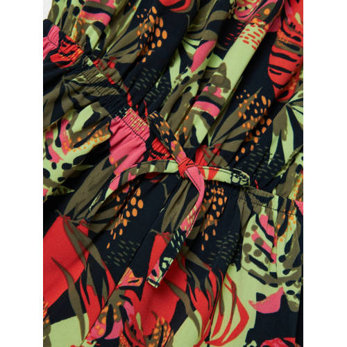 name it KIDS playsuit NKFVINAYA met all over print donkerblauw groen rood Meisjes Polyester Boothals 116