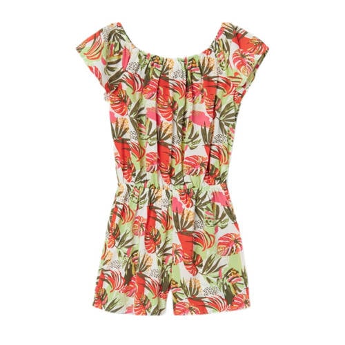 name it KIDS playsuit NKFVINAYA met all over print groen ecru roze Meisjes Polyester Boothals 116