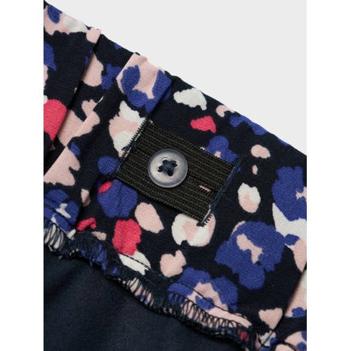 name it KIDS gebloemde rok NKFVINAYA donkerblauw roze wit Meisjes Gerecycled polyester 116