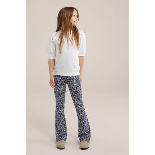 WE Fashion top wit Meisjes Katoen Ronde hals Effen 98 104