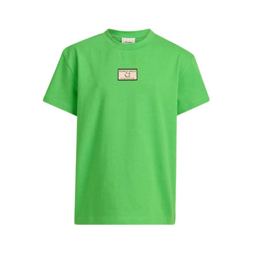 Shoeby T-shirt met printopdruk groen Meisjes Katoen Ronde hals Printopdruk