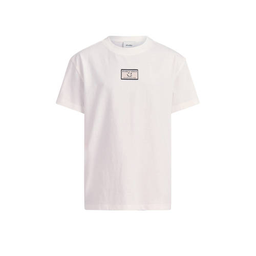 Shoeby T-shirt met printopdruk gebroken wit Meisjes Katoen Ronde hals Printopdruk