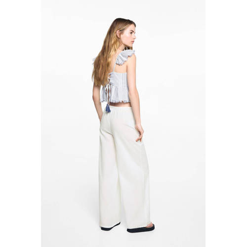 Mango Kids broek wit Meisjes Katoen Effen 158(XS)