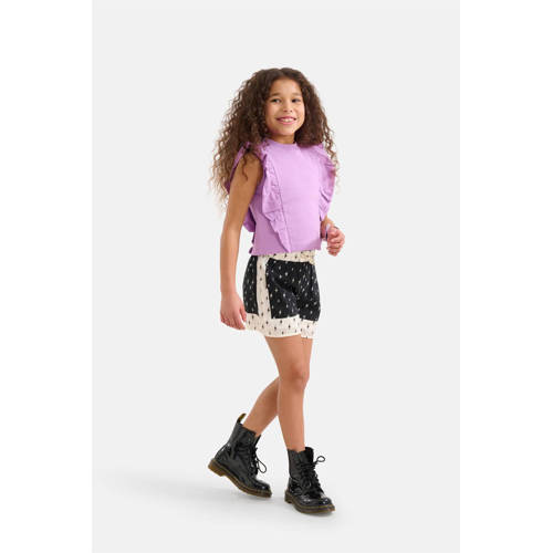 Shoeby top lila Paars Meisjes Katoen Ronde hals Effen 98 104
