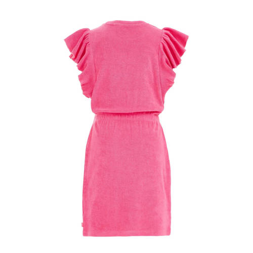WE Fashion badstof jurk shrimp Roze Effen 92 | Jurk van