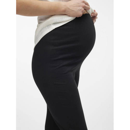VERO MODA MATERNITY flared zwangerschapslegging VMMLAVENDER zwart Broek Dames Katoen M
