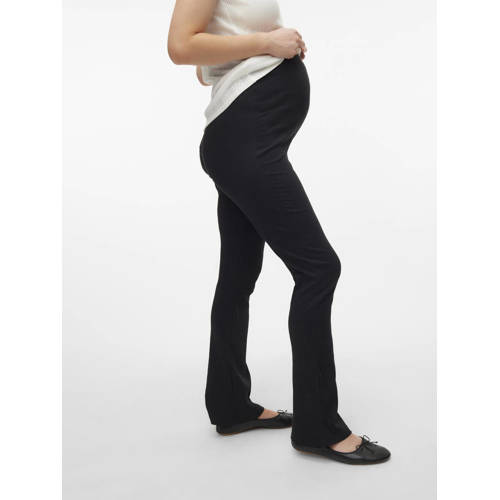VERO MODA MATERNITY flared zwangerschapslegging VMMLAVENDER zwart Broek Dames Katoen M