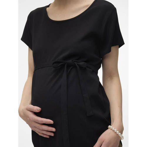 VERO MODA MATERNITY zwangerschapstop zwart Dames Viscose Ronde hals Effen S
