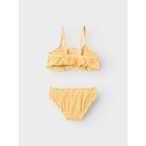 LIL' ATELIER MINI bikini NMFFANNIE geel Meisjes Polyester Effen 92