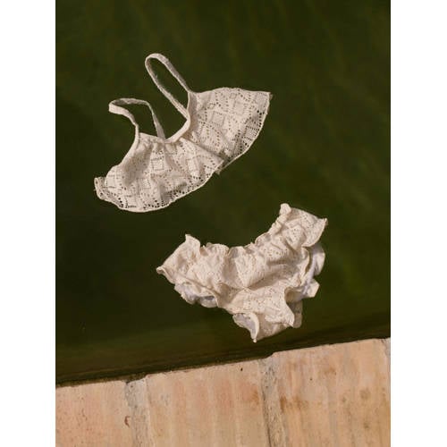 LIL' ATELIER MINI bikini NMFFANNIE ecru Meisjes Polyester Effen 92
