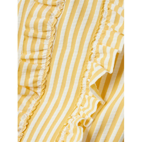 LIL' ATELIER BABY badpak NBFFARROW geel wit Meisjes Polyester Streep 68