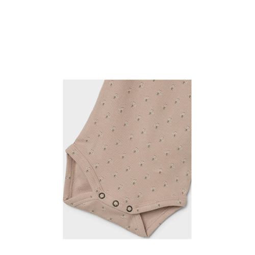 LIL' ATELIER BABY romper NBFGAGO lichtroze Meisjes Katoen Ronde hals All over print 86