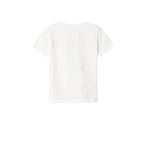 name it KIDS Minecraft T-shirt NKMMOBIN met printopdruk offwhite Wit Jongens Katoen Ronde hals 116