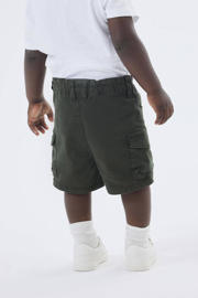 thumbnail: NAME IT MINI cargo short NMMBEN BAG donkergroen