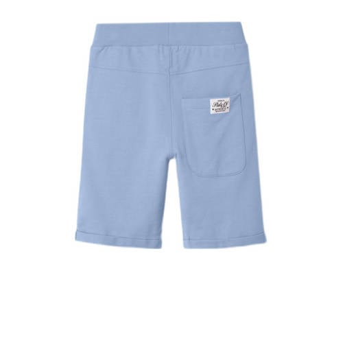 name it KIDS sweatshort NKMVERMO set van 2 lichtblauw donkerblauw Effen 92