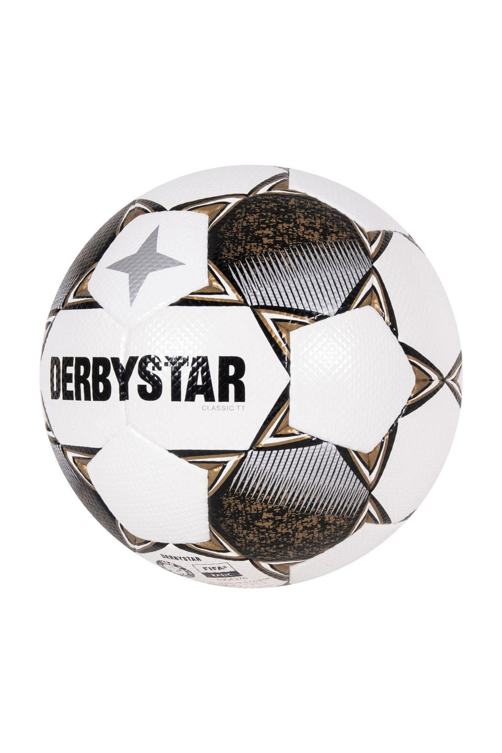 Derbystar Senior  voetbal Classic TT II wit/zwart maat 5