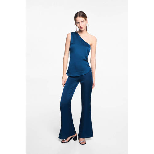 Mango Kids broek donkerblauw Meisjes Lyocell Effen 152(XXS)
