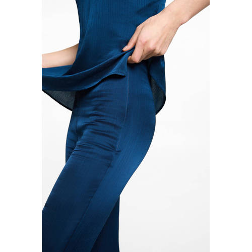 Mango Kids broek donkerblauw Meisjes Lyocell Effen 152(XXS)