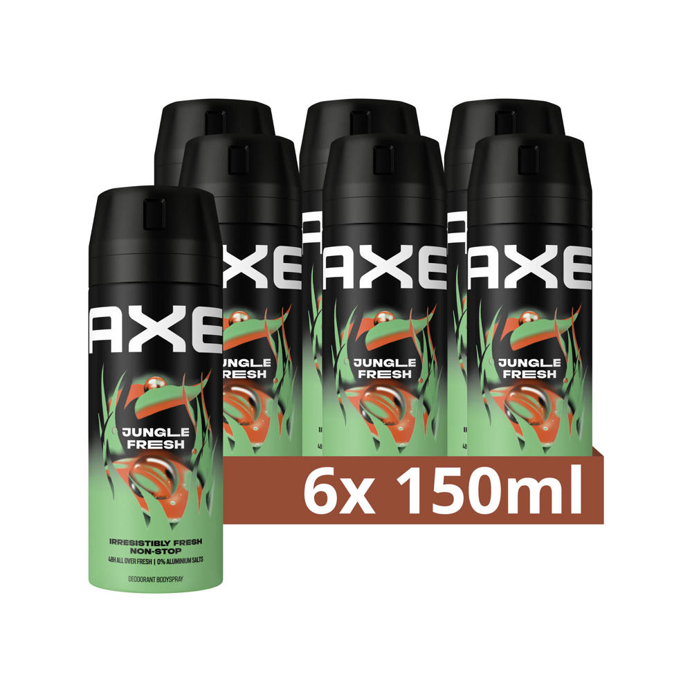Axe Jungle Fresh deodorant bodyspray - 6 x 150 ml