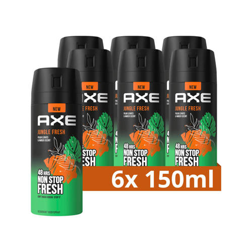 Axe Jungle Fresh deodorant bodyspray - 6 x 150 ml | Deodorant van Axe
