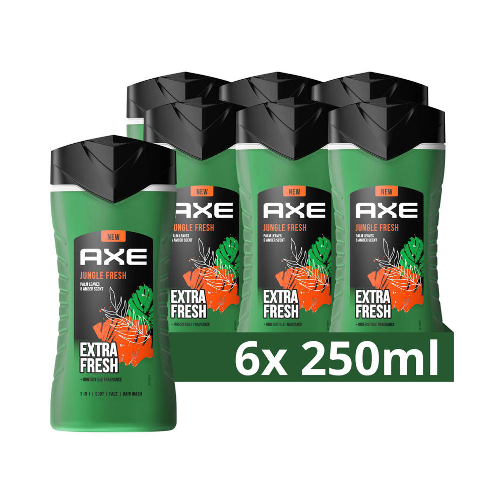 Axe Jungle Fresh 3-in-1 douchegel - 6 x 250 ml