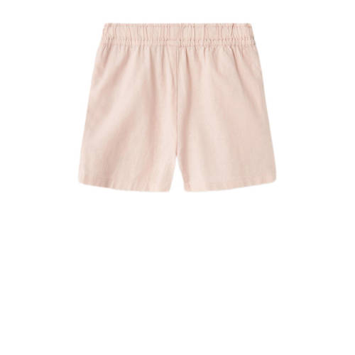 name it KIDS casual short NKFFALINNEN licht oudroze Korte broek Meisjes Katoen 122