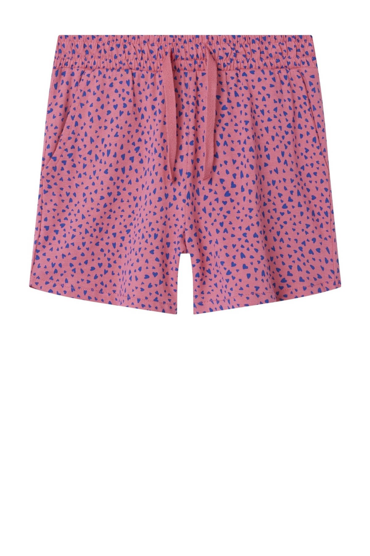 NAME IT KIDS casual short NKFVIGGA met all over print donkerroze/blauw ...