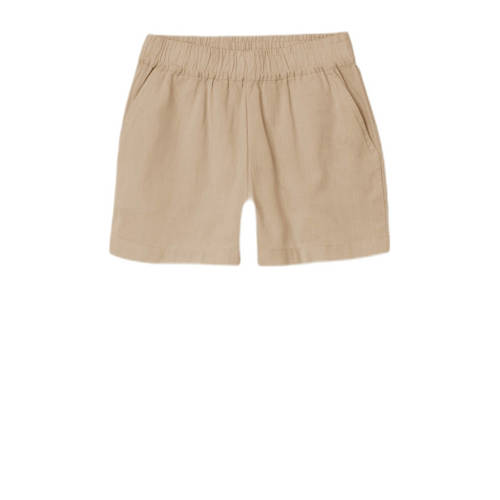 Name it KIDS casual short NKFFALINNEN beige Korte broek Meisjes Katoen 134