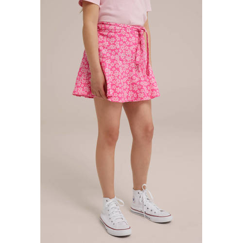 WE Fashion rok Roze Meisjes Polyester Bloemen 146 152