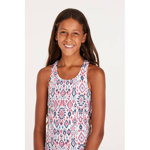 Protest badpak PRTSHAKILA JR wit blauw roze Meisjes Polyester All over print 128
