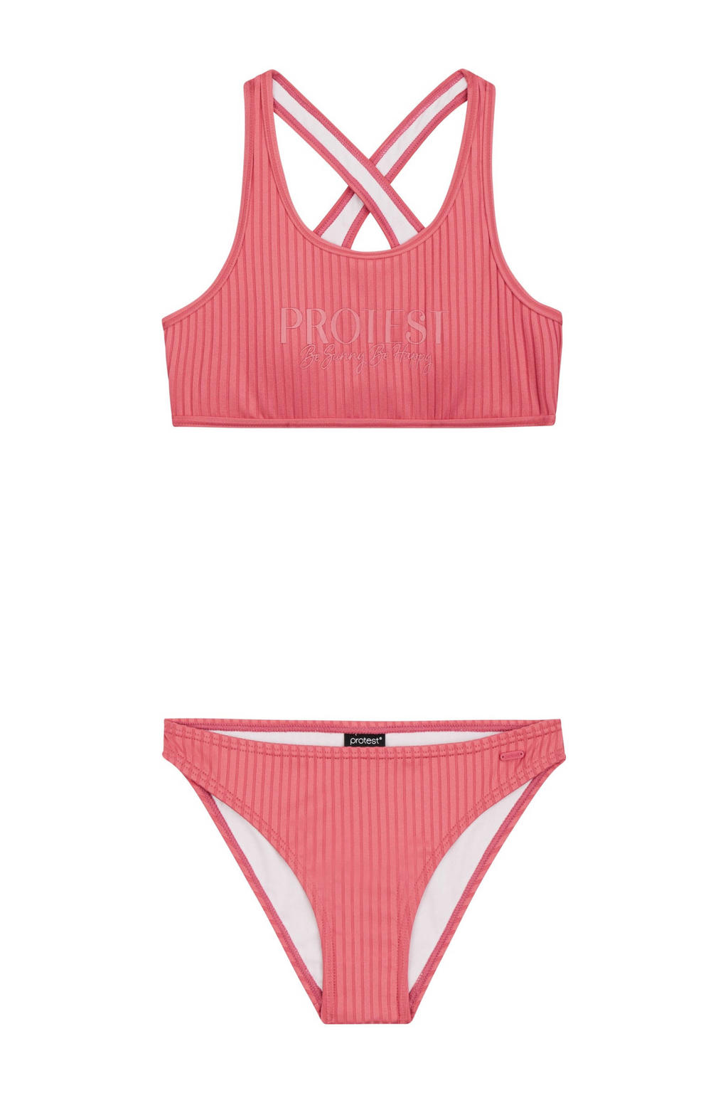 Protest crop bikini PRTMOON JR roze