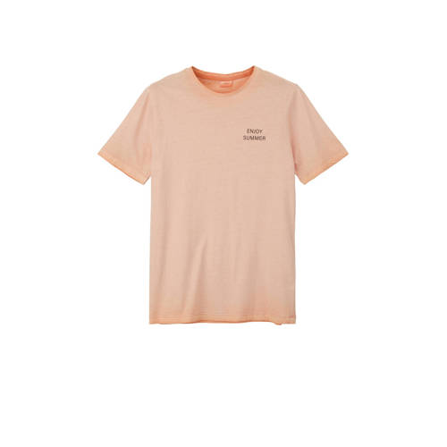 s.Oliver T-shirt licht oranje Jongens Katoen Ronde hals Effen