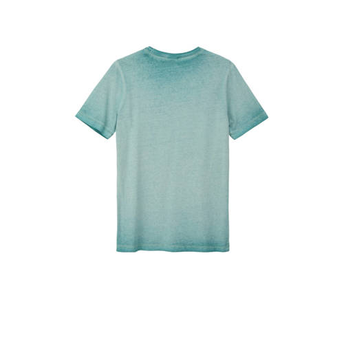 s.Oliver T-shirt petrol Blauw Jongens Katoen Ronde hals Effen 170 176
