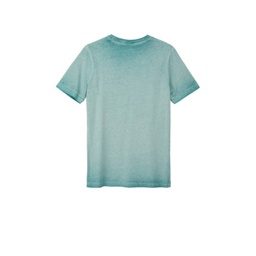 S.Oliver T-shirt petrol Blauw Jongens Katoen Ronde hals Effen 176