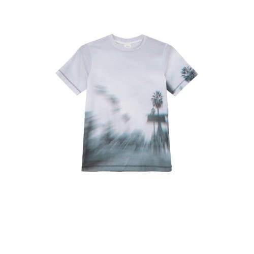 s.Oliver T-shirt met all over print wit Jongens Polyester Ronde hals All over print
