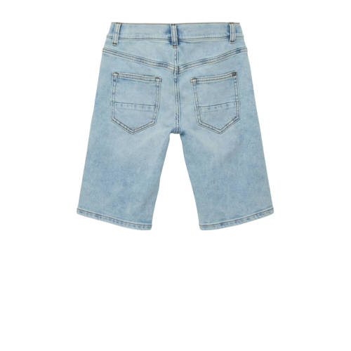 s.Oliver denim short light blue denim Korte broek Blauw Jongens Stretchdenim 170