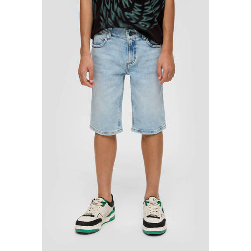 s.Oliver denim short light blue denim Korte broek Blauw Jongens Stretchdenim 170